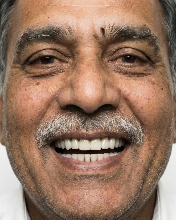 Pradeep after his treatment, smiling