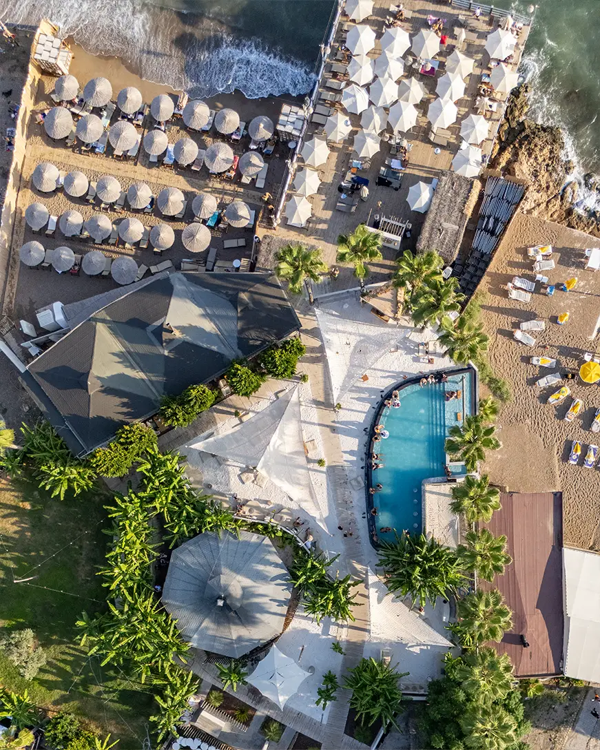 The beach at Lara, Antalya, from the air